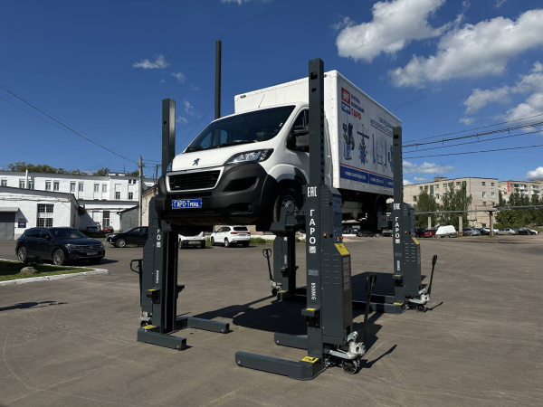 Передвижной автомобильный подъемник г/п 34 т, 4 стойки, ПКП-8.5/4