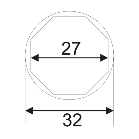Головка для датчика КПП 1/2&quot;х27мм 8-ми гранная JTC JTC-5242